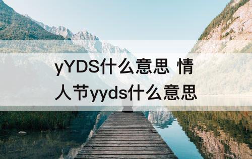 yYDS什么意思 情人节yyds什么意思