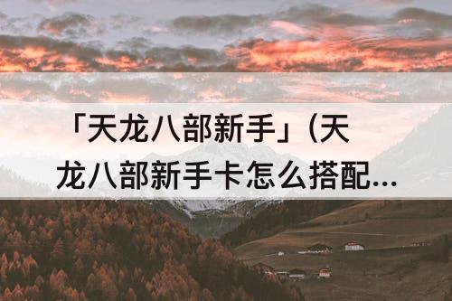 「天龙八部新手」(天龙八部新手卡怎么搭配)