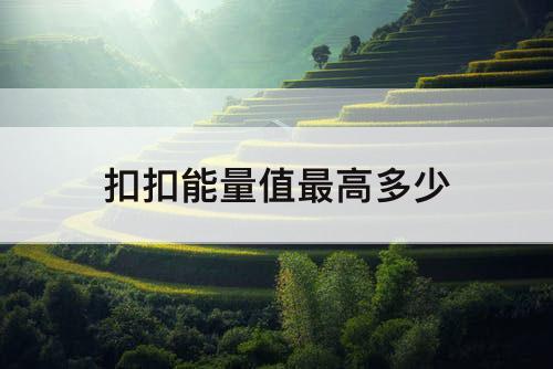 扣扣能量值最高多少