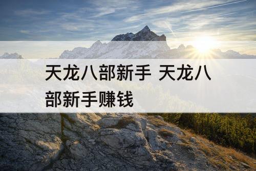 天龙八部新手 天龙八部新手赚钱