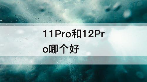 11Pro和12Pro哪个好