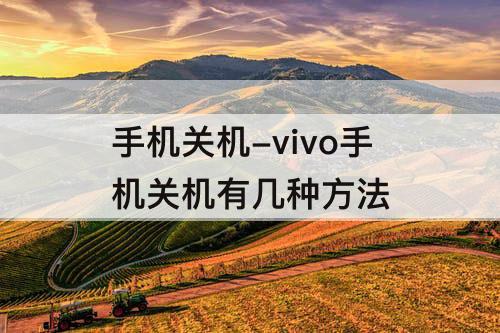 手机关机-vivo手机关机有几种方法