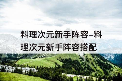 料理次元新手阵容-料理次元新手阵容搭配