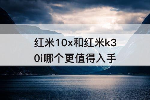 红米10x和红米k30i哪个更值得入手
