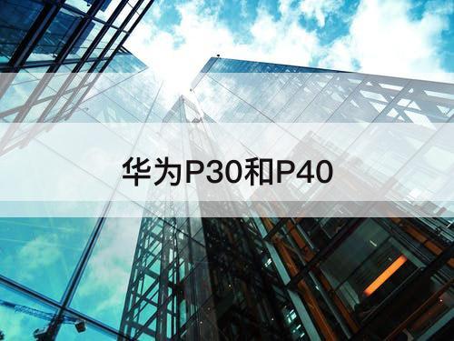 华为P30和P40