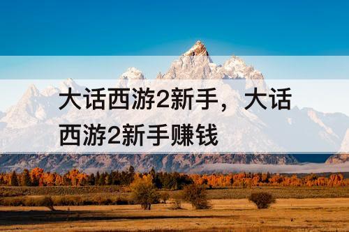 大话西游2新手，大话西游2新手赚钱
