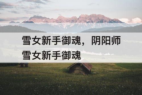 雪女新手御魂，阴阳师雪女新手御魂