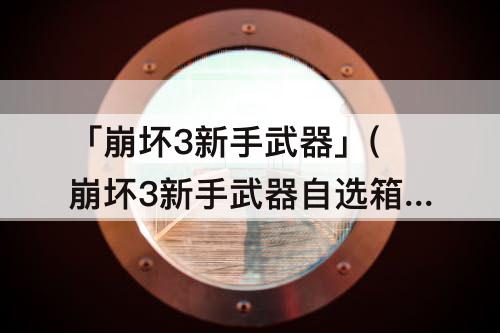 「崩坏3新手武器」(崩坏3新手武器自选箱怎么选)
