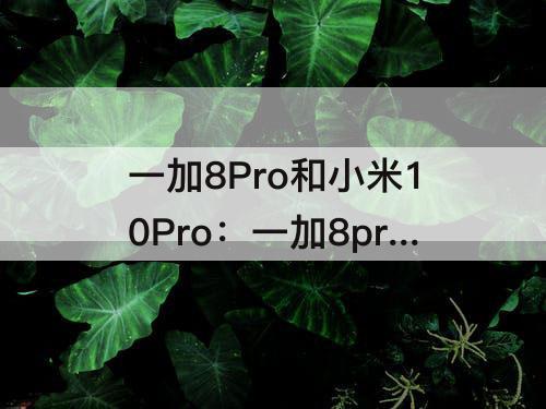 一加8Pro和小米10Pro：一加8pro和小米10pro的散热