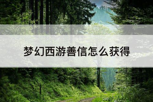 梦幻西游善信怎么获得