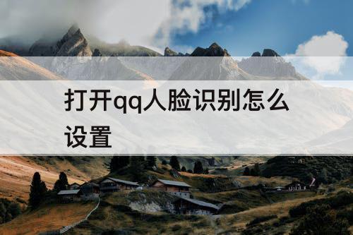 打开qq人脸识别怎么设置
