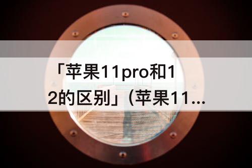 「苹果11pro和12的区别」(苹果11pro和12的区别外观)