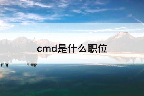 cmd是什么职位