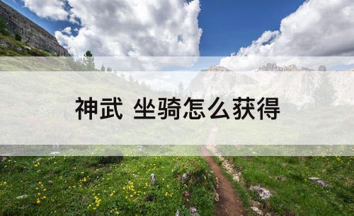 神武 坐骑怎么获得