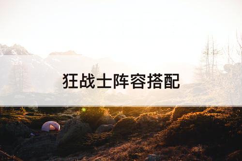 狂战士阵容搭配