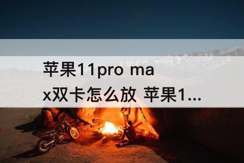 苹果11pro max双卡怎么放 苹果11pro max双卡怎么放进去怎么不显示