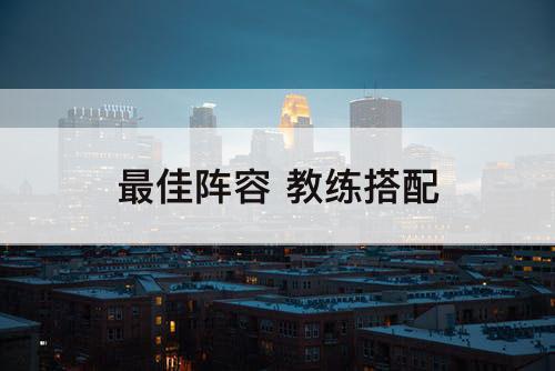 最佳阵容 教练搭配