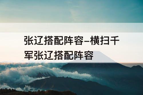 张辽搭配阵容-横扫千军张辽搭配阵容