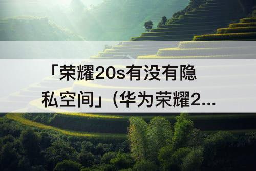 「荣耀20s有没有隐私空间」(华为荣耀20s有没有隐私空间)