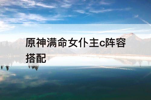 原神满命女仆主c阵容搭配