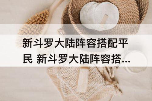 新斗罗大陆阵容搭配平民 新斗罗大陆阵容搭配平民s