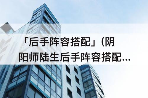 「后手阵容搭配」(阴阳师陆生后手阵容搭配)