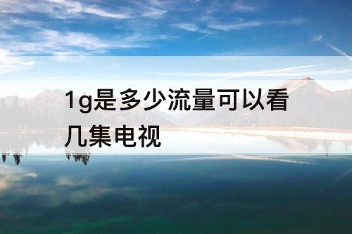 1g是多少流量可以看几集电视