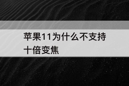 苹果11为什么不支持十倍变焦