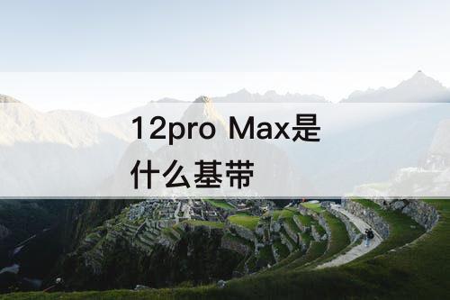 12pro Max是什么基带