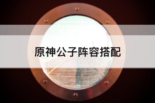 原神公子阵容搭配