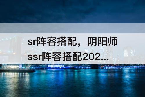 sr阵容搭配，阴阳师ssr阵容搭配2021