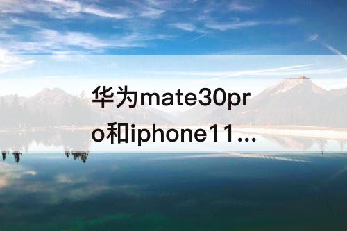 华为mate30pro和iphone11-华为mate30pro和iphone11pro哪个值得买