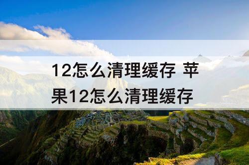 12怎么清理缓存 苹果12怎么清理缓存