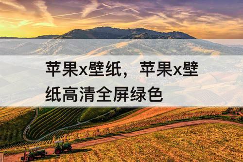 苹果x壁纸，苹果x壁纸高清全屏绿色