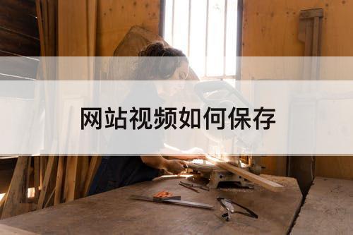 网站视频如何保存