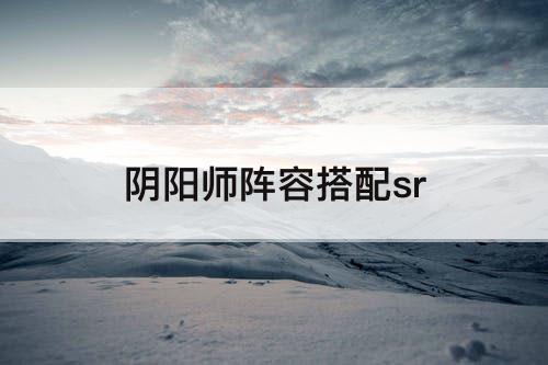 阴阳师阵容搭配sr