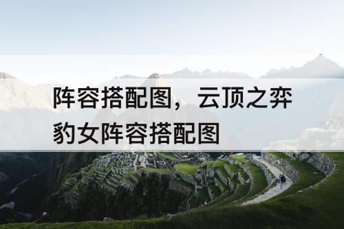 阵容搭配图，云顶之弈豹女阵容搭配图