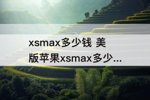 xsmax多少钱 美版苹果xsmax多少钱