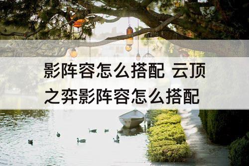 影阵容怎么搭配 云顶之弈影阵容怎么搭配