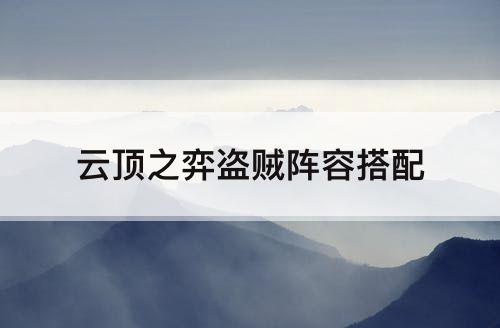云顶之弈盗贼阵容搭配
