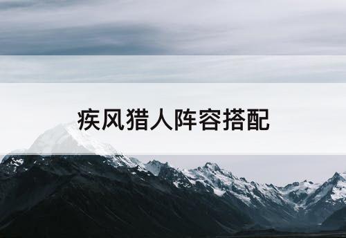 疾风猎人阵容搭配