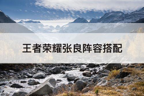 王者荣耀张良阵容搭配