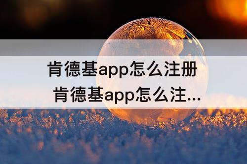 肯德基app怎么注册 肯德基app怎么注册会员