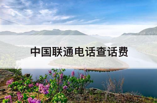 中国联通电话查话费