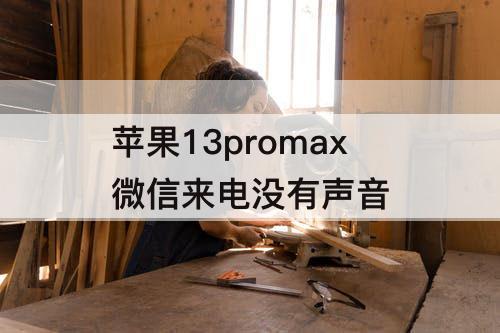 苹果13promax微信来电没有声音