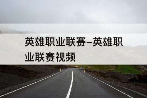 英雄职业联赛-英雄职业联赛视频