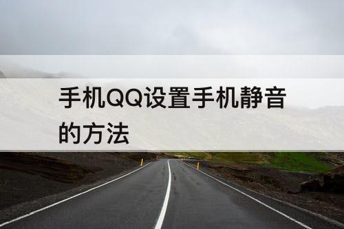 手机QQ设置手机静音的方法