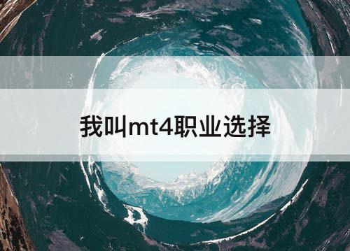 我叫mt4职业选择