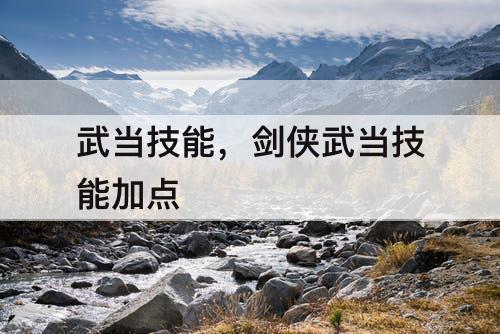武当技能，剑侠武当技能加点