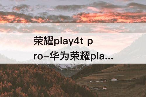 荣耀play4t pro-华为荣耀play4t pro语音唤醒